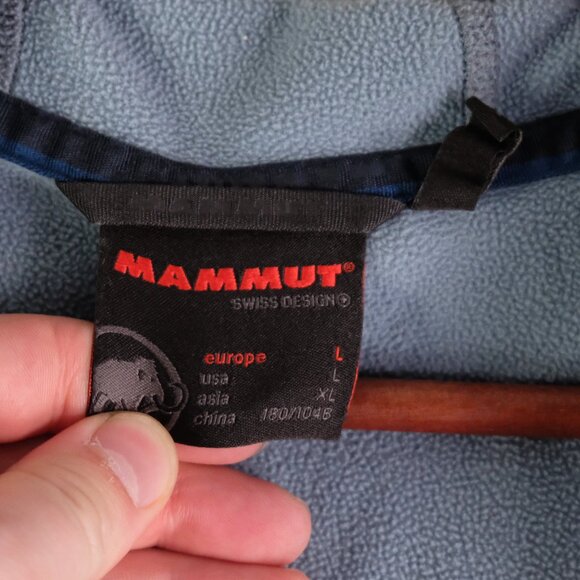 Mammut Jacket Womens Large Gray Full Zip Hooded Lightweight Zip Pockets Light - Picture 9 of 11
